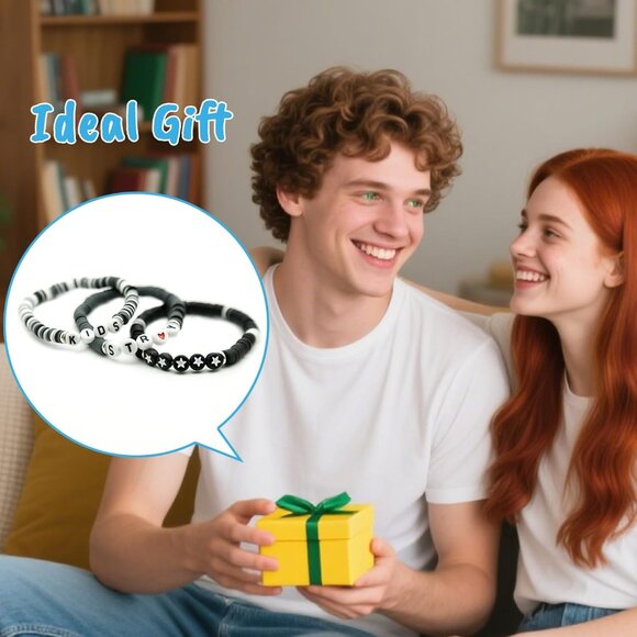 Handmade 3 Pcs Bead Friendship Bracelets - Perfect Concert Outfit Accessory - Picture 5 of 6